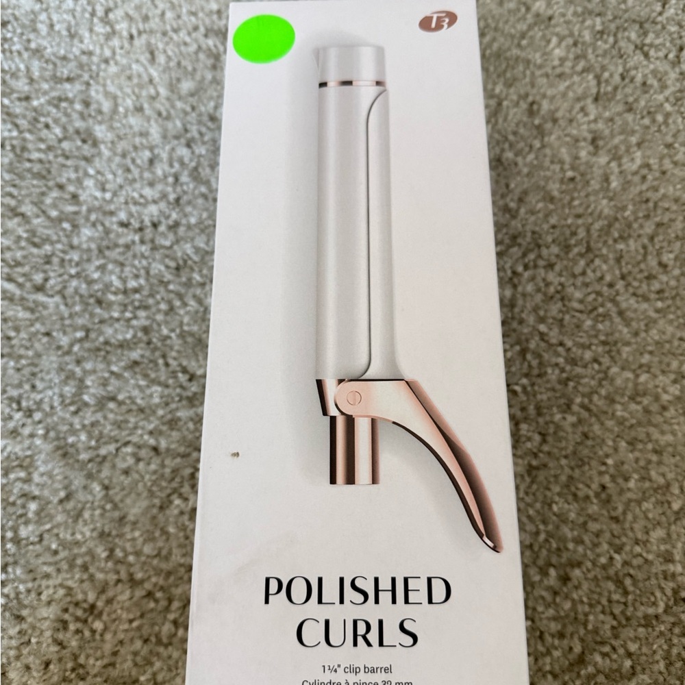 T3 White and Rose Gold Curling Iron barrel